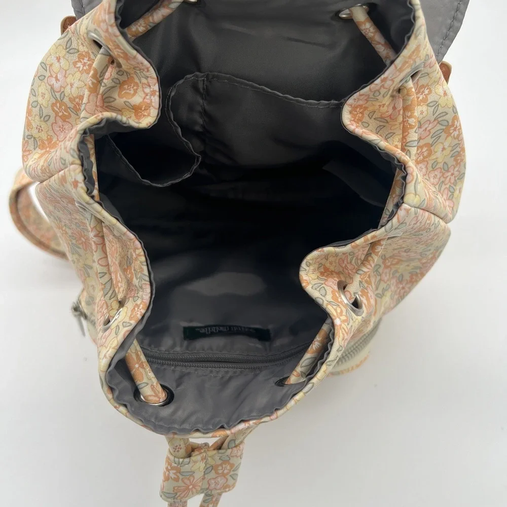 Wild‎ Fable Brown Mini Drawstring Backpack Floral Adjustable Straps